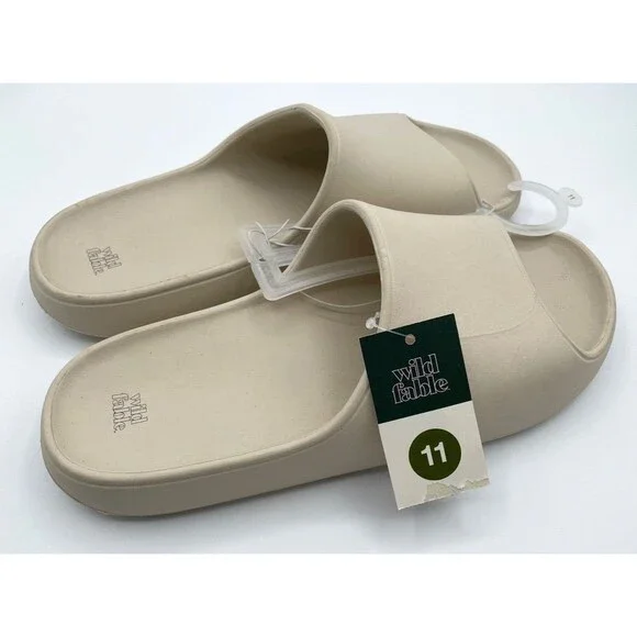 Women's Sandals - Size 11 - Wild Fable Robbie Slide - Off White - NEW With Tags - Picture 4 of 7
